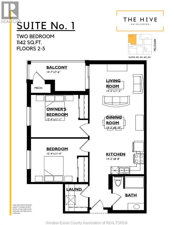 531 Pelissier Street Unit# 501, Windsor, Ontario  N9A 4L2 - Photo 3 - 26021452